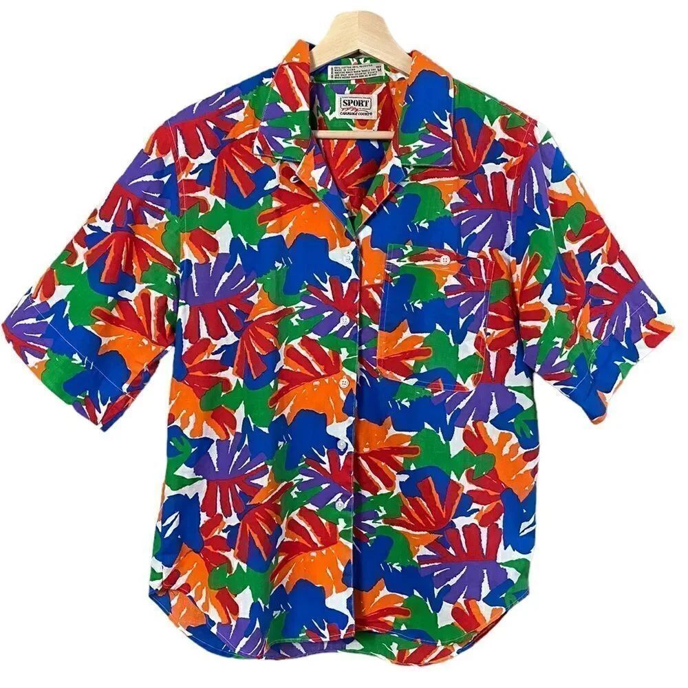 Vintage Hawaiian abstract floral shirt